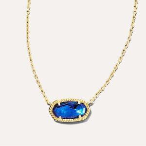 Kendra Scott Elisa Gold Pendant Necklace in Navy Abalone